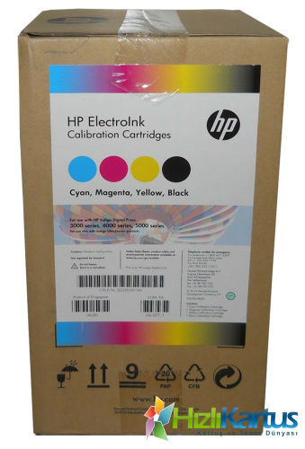HP Q5390 ElectroInk Orjinal Indigo Mürekkebi (4lü Paket) Digital Press 3000, 4000, 5000 (T10570)
