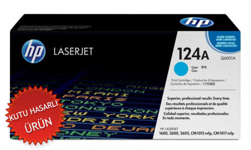 HP Q6001A (124A) Mavi Orjinal Toner - Laserjet 1600 (C) (T8208)