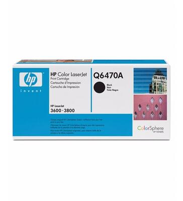 HP - HP Q6470A (501A) Siyah Orjinal Toner - Laserjet 3600 (B) (T4452)