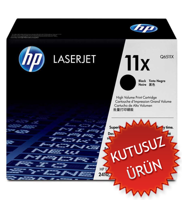 HP - HP Q6511X (11X) Siyah Orjinal Toner (Seali Çekilmiş) - LaserJet 2410 (U) (T125)