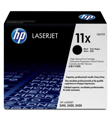 HP - HP Q6511X (11X) Siyah Orjinal Toner - LaserJet 2410 (T4427)