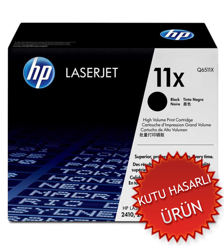 HP Q6511X (11X) Siyah Orjinal Toner - LaserJet 2410 (C) (T17622)