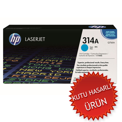 HP - HP Q7561A (314A) Mavi Orjinal Toner - LaserJet 2700 (C) (T17510)