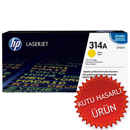 HP Q7562A (314A) Sarı Orjinal Toner - LaserJet 2700 (C) (T3580)