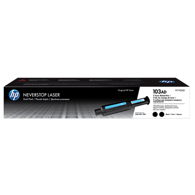 HP W1103AD (103A) Original Toner Twin Pack Neverstop Series Filling Kit Laser 1000a, 1200 - HP
