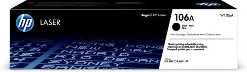HP W1106A (106A) Black Original Toner - Laserjet MFP 137Fnw / M135A