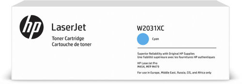 HP W2031XC (415X) Mavi Orjinal Toner Yüksek Kapasite - Laserjet Pro M454 / M479 (T11313)