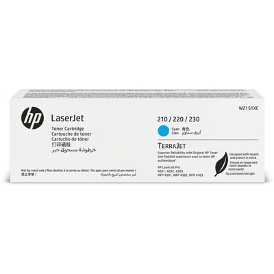 HP W2151XC Cyan Original Toner (Special Contract Product) - LaserJet Pro 4201 - HP