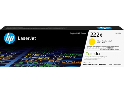 HP W2222X (222X) Yüksek Kapasite Sarı Orjinal Toner - LaserJet Pro 3201 - HP