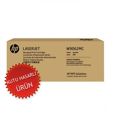 HP - HP W9062MC Yellow Original Toner - E55040dw / MFP E57540dn (Damaged Box)