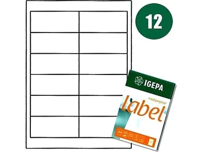 IGEPA A4 Beyaz Etiket 96.5 x 42.3 mm - IGEPA