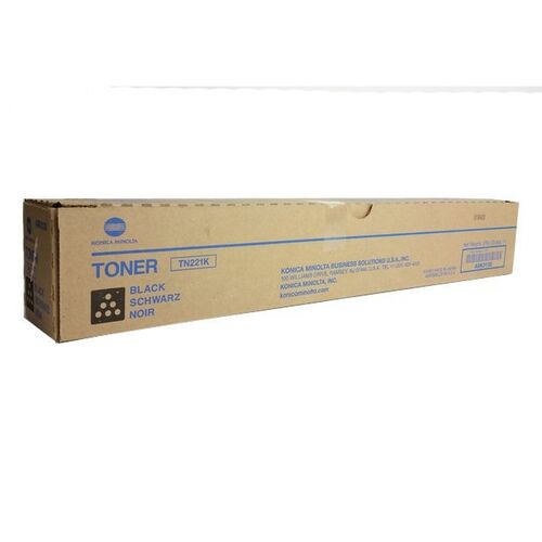 Konica Minolta TN-221K (A8K3150) Black Original Toner - C287 / C227 