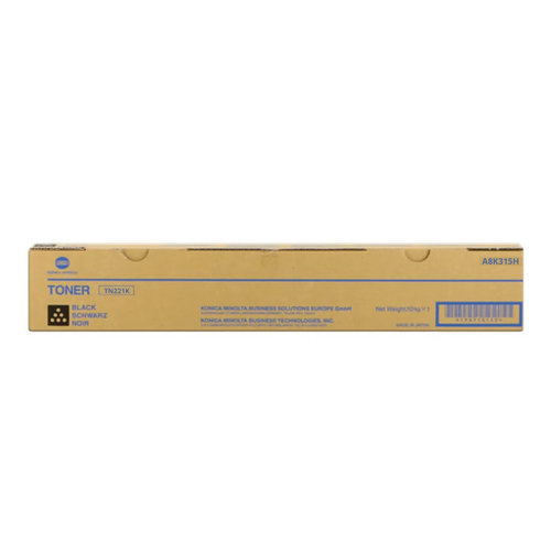 Konica Minolta TN-221K (A8K315H) Siyah Orjinal Toner - Bizhub C287 - 1