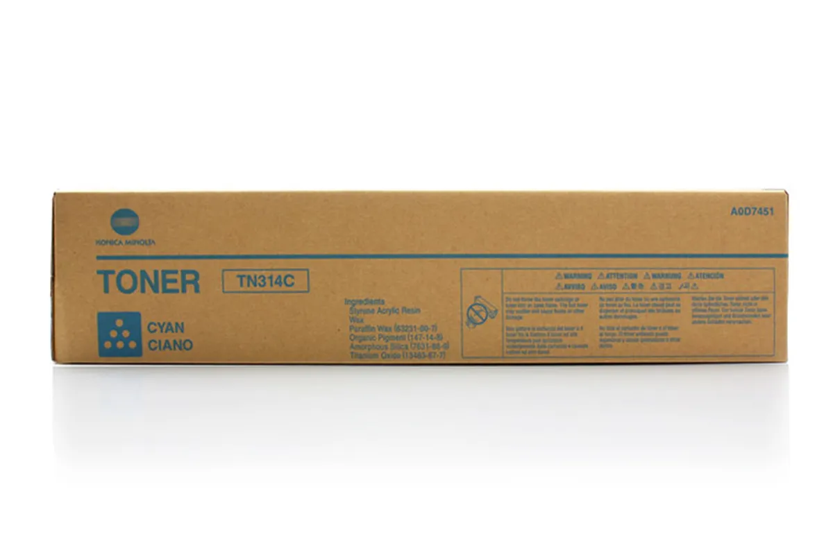 Konica Minolta TN-314C (A0D7451) Cyan Original Toner - C353 / C353P - KONICA MINOLTA