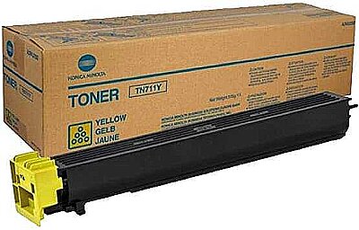 Konica Minolta TN-711Y (A3VU250) Yellow Original Toner - Ineo +654 / Ineo +754 - 3