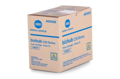 Konica Minolta TNP-22Y (A0X5252) Yellow Original Toner - C35 / C35P - KONICA MINOLTA