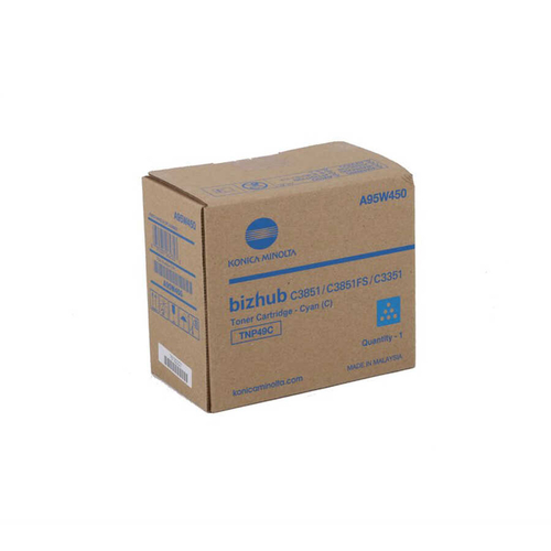 Konica Minolta TNP-49 (A95W450) Cyan Original Toner - C3351 / C3851 - 1