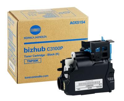 Konica Minolta TNP-50BK (A0X5154) Black Original Toner - C3100P - KONICA MINOLTA