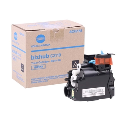 Konica Minolta TNP-51BK (A0X5155) Siyah Orjinal Toner - C3110 (T16920) - KONICA MINOLTA