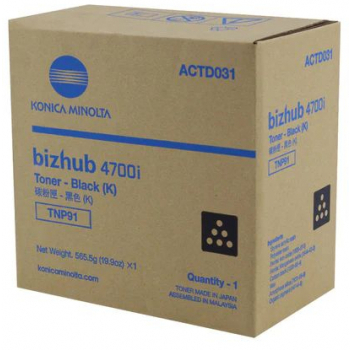 Konica Minolta TNP-91 (ACTD031) Black Original Toner - Bizhub 4700i - KONICA MINOLTA