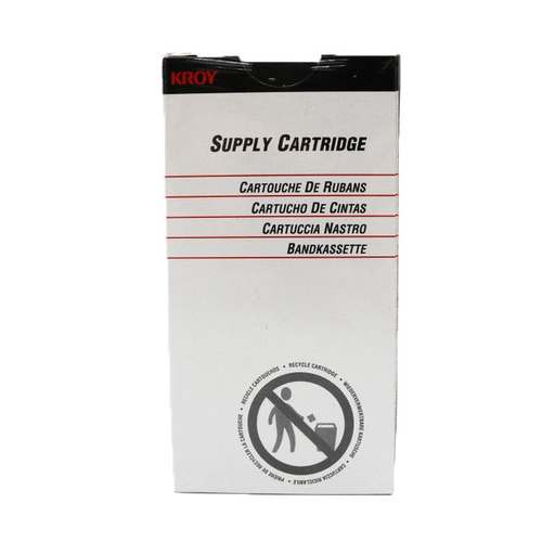 Kroy 2487916 12mm x 7m White on Black Original Industrial Cartridge - K5100