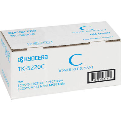 Kyocera TK-5220C (1T02R9CNL1) Cyan Original Toner - P5021 / M5521 - KYOCERA