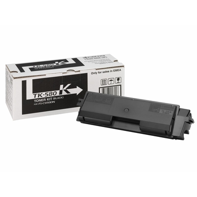 Kyocera TK-580BK (1T02KT0NL0) Black Original Toner - FS-C5150dn / P6021Cdn - KYOCERA