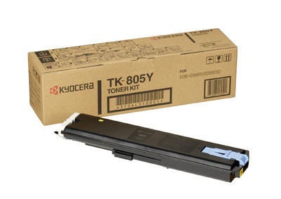 Kyocera TK-805Y (370AL310) Yellow Original Toner - KM-C850 / KM-C850D - KYOCERA