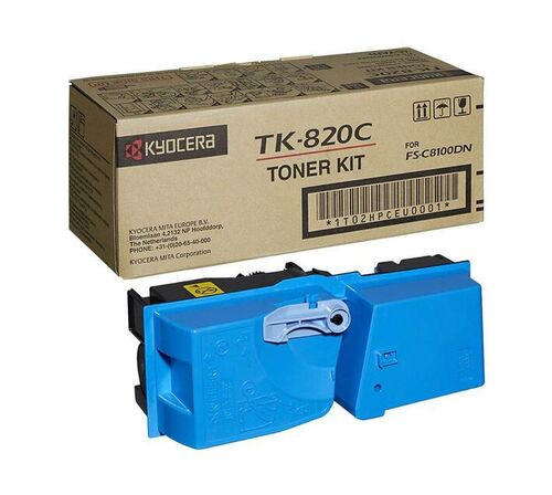 Kyocera TK-820C (1T02HPCEU0) Cyan Orginal Toner - FS-C8100 