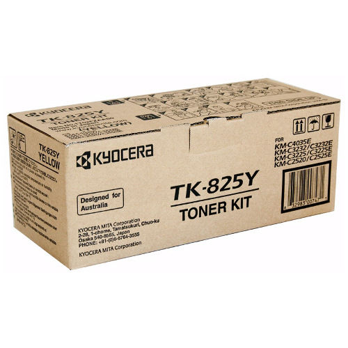 Kyocera TK-825Y (1T02FZAEU0) Yellow Original Toner - KM-C2520 / KM-C2525 (B)