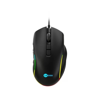 Lecoo MS140 Kablolu RGB LED Aydınlatmalı 6400DPI 10 Makro Tuşlu Oyuncu Mouse Siyah - 7