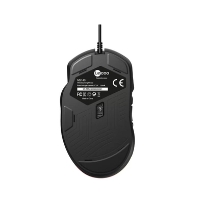 Lecoo MS140 Wired RGB LED Backlit 6400DPI 10 Macro Keys Gaming Mouse Black - 8