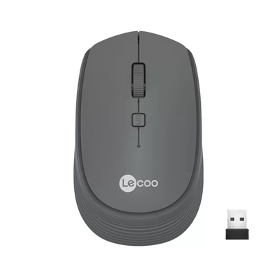 Lecoo WS202 Wireless 1200DPI 4 Button Grey Optical Mouse - Thumbnail