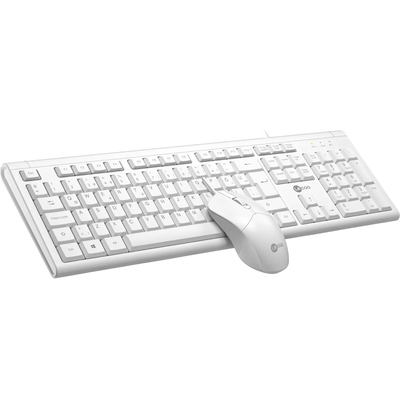 Lenovo Lecoo CM101 USB Kablolu Beyaz Türkçe Q Klavye & Mouse Set - Thumbnail