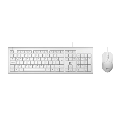 Lenovo - Lenovo Lecoo CM101 USB Wired White Turkish Q Keyboard & Mouse Set