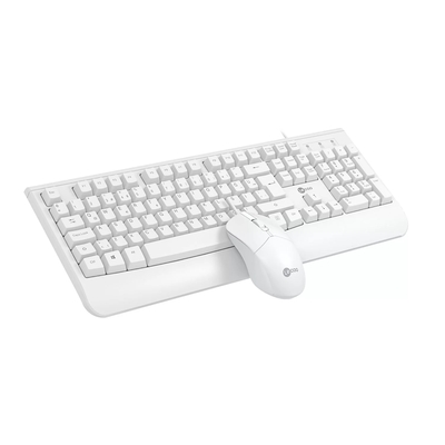 Lenovo Lecoo CM105 USB Kablolu Beyaz Türkçe Q Klavye & Mouse Set - Thumbnail