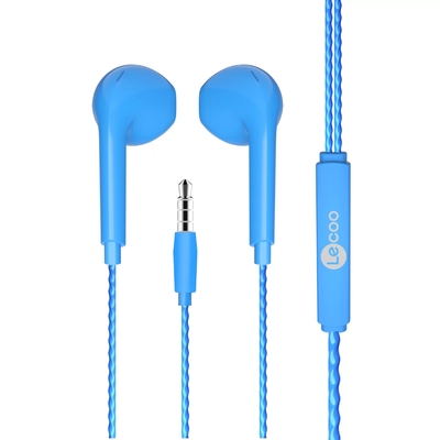 Lenovo - Lenovo Lecoo EH104BL 3.5mm Jack Blue In-Ear Headphone with Mic