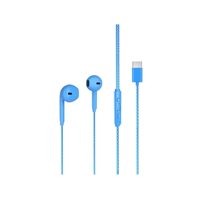 Lenovo Lecoo EH104C-BL Type-C Mavi Kulak İçi Mikrofonlu Kulaklık - Thumbnail