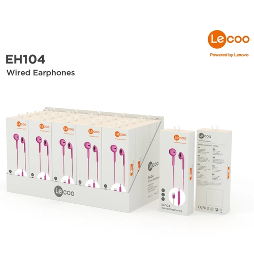 Lenovo Lecoo EH104C-PR Type-C Pembe Kulak İçi Mikrofonlu Kulaklık