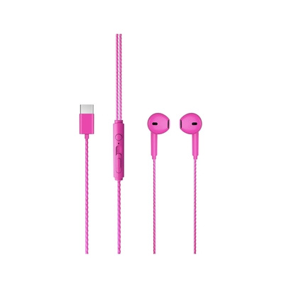 Lenovo Lecoo EH104C-PR Type-C Pink In-Ear Headphone with Microphone - Thumbnail