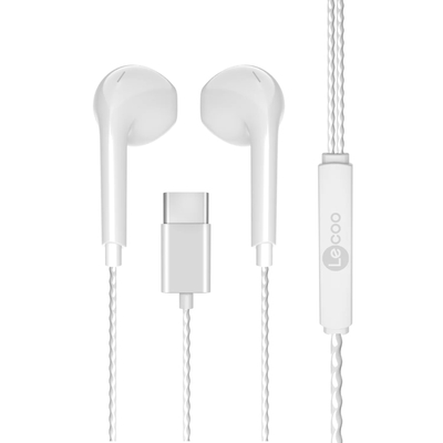 Lenovo Lecoo EH104C-W Type-C White In-Ear Headphone with Microphone - Thumbnail
