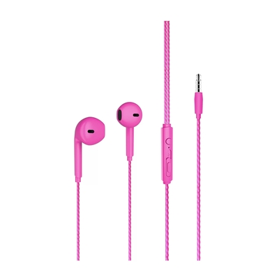 Lenovo Lecoo EH104PR 3.5mm Jack Pink In-Ear Headphone with Microphone - Thumbnail