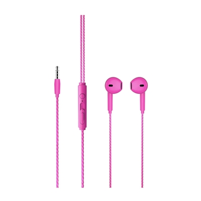 Lenovo Lecoo EH104PR 3.5mm Jack Pink In-Ear Headphone with Microphone - Thumbnail
