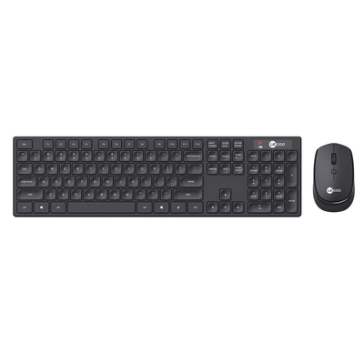 Lenovo Lecoo KM2001 Wireless Black Turkish Q Keyboard & Mouse Set - Thumbnail
