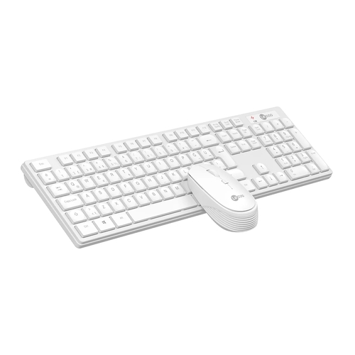 Lenovo Lecoo KM2001 Wireless White Turkish Q Keyboard & Mouse Set