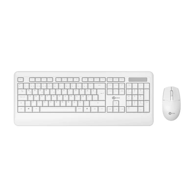 Lenovo Lecoo KW202 Wireless White Turkish Q Keyboard & Mouse Set - Thumbnail