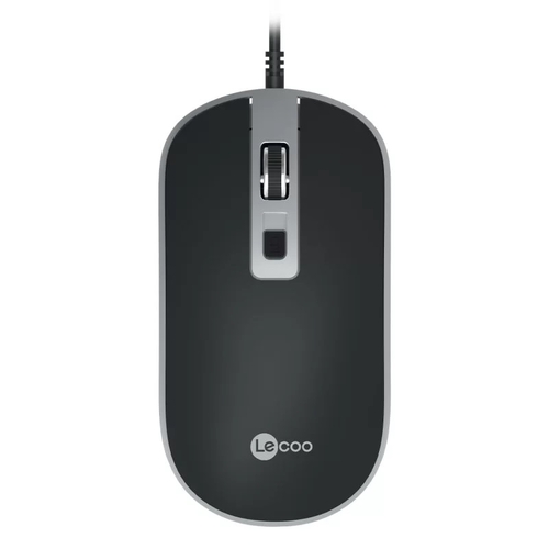 Lenovo Lecoo MS104 USB Wired 1600DPI 4 Button Black Optical Mouse