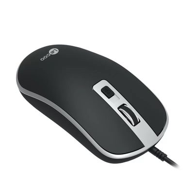 Lenovo Lecoo MS104 USB Wired 1600DPI 4 Button Black Optical Mouse - 2