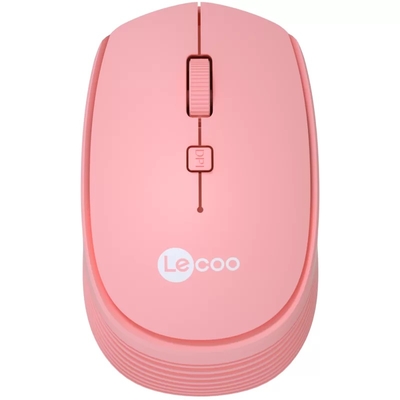 Lenovo - Lenovo Lecoo WS202 Wireless 1200DPI 4 Button Pink Optical Mouse