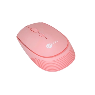 Lenovo Lecoo WS202 Wireless 1200DPI 4 Button Pink Optical Mouse - Thumbnail